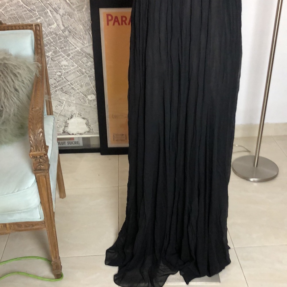 Alice + Olivia By Stacey Bendet Silk Black maxi dress Size 6 - Picture 7 of 16